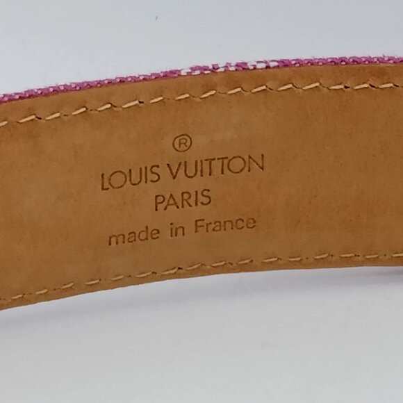Louis Vuitton Belt Pinks Monogram Denim 500-060225 - Picture 9 of 9